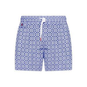 Kiton Men Swimsuit In Technical Fabric With All-Over Floral Pattern